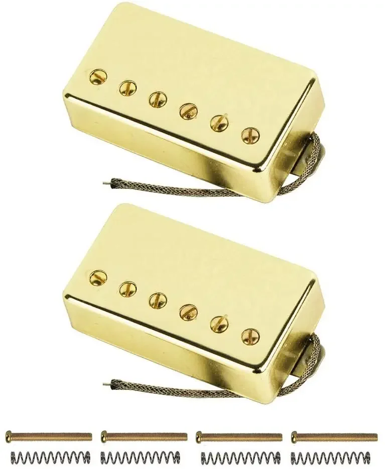 

Alnico 5 Electric Guitar Humbucker Pickup Set Bridge & Neck Pickups Golden Fit LP Guitar Part