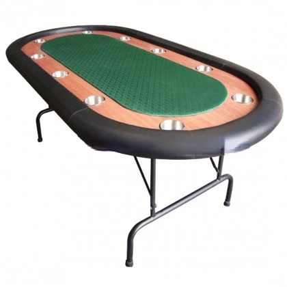 84-Inch Deluxe Folding Poker Table with Folding Steel Legs