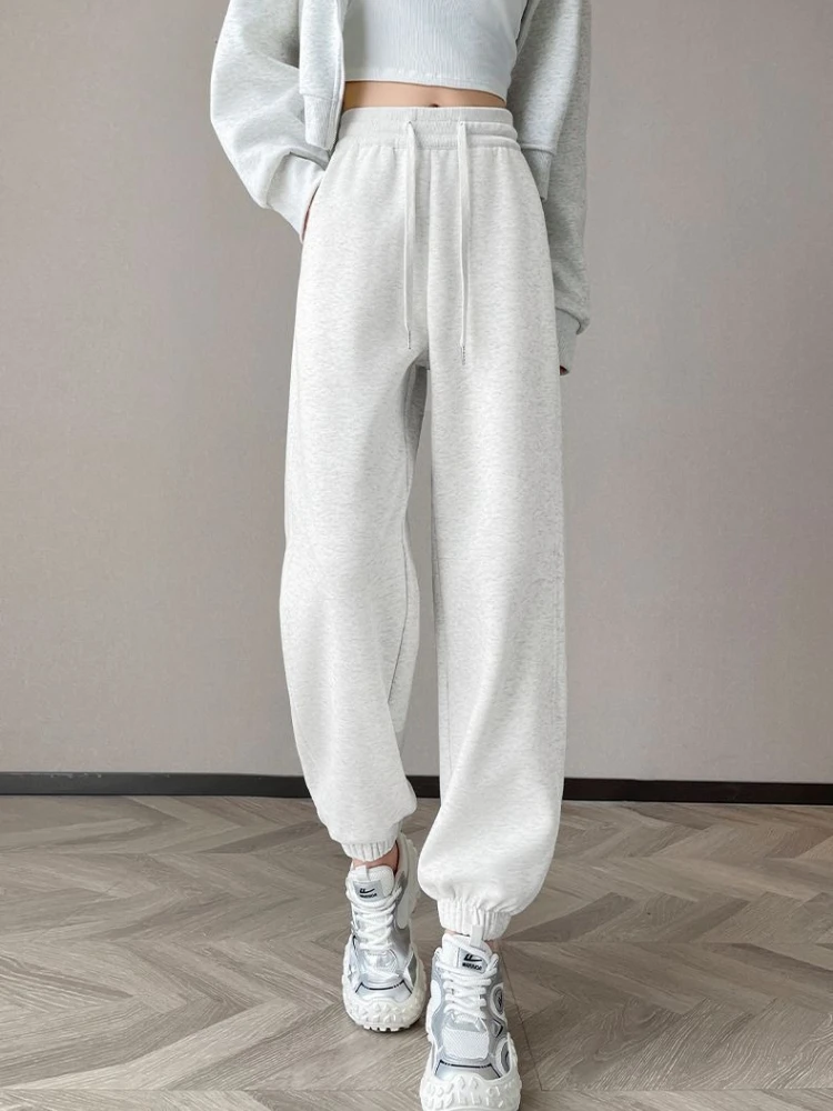 Womens High Waist Skinny Sweatpants 2026 Trendy Casual Cuffed Joggers Spring Autumn Petite