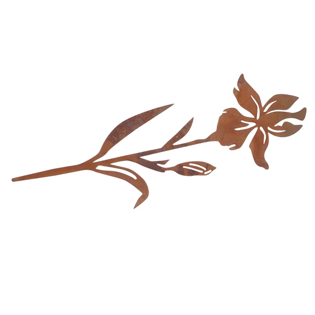 

Metal Garden Stakes Vintage Romantic Flower Design Outdoor Decorative Small Flower Stakes Garden Yard Decor Lawn Ornaments