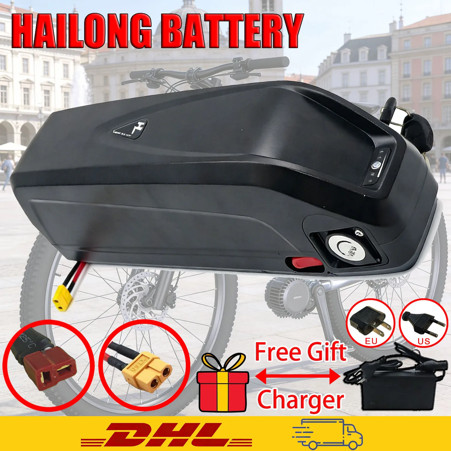 HAILONG 18650 Ebike Lithium Battery 36V 48V 52V 20Ah 30Ah Urban Commuting Replacement Battery for Electric Bike and E‑scooter