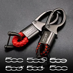 Fashion Keychain Car Logo Key Ring Car Styling For Fiat 500 500C 500L 500X 500e Punto Stilo Car Key Ring Holder