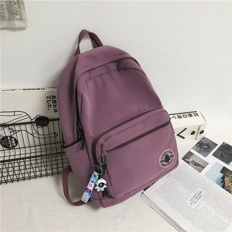 Mochila escolar Harajuku con cremallera para estudiantes, resistente al agua, 20-35L