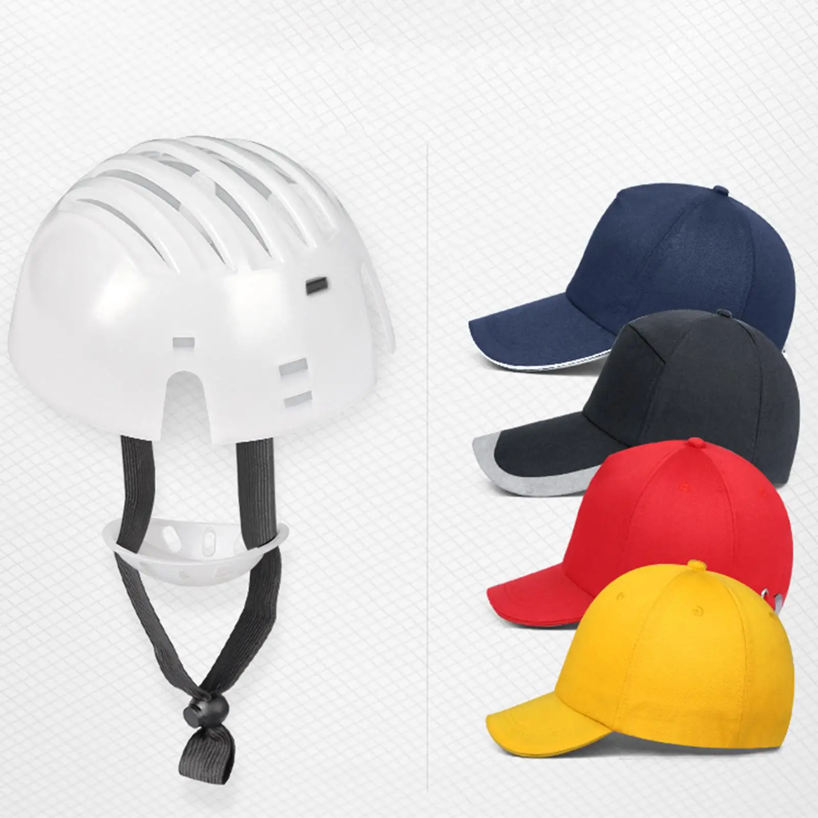 Reusable Crash Cap Liner Hat Safety Insert for Baseball Cap Protective Shell Lightweight Head Guard for Machining Industrial