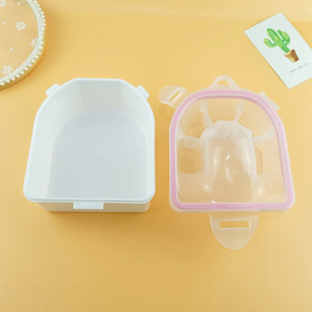 3 pezzi Nail Art Soak Ciotola Vassoio per la cura del manicure Rimozione dello smalto Ammorbidire le cuticole Punte acriliche Rimozione Uso del salone di casa Ciotola per la cura delle unghie