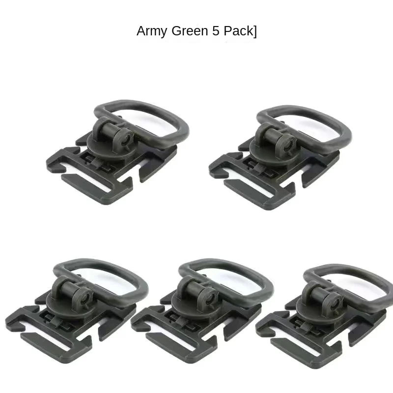 5Pcs Multipurpose 360 Rotation D-Ring 25mm Hydration Tube Clips MOLLE Webbing Attachment Outdoor Backpacks Management Tool