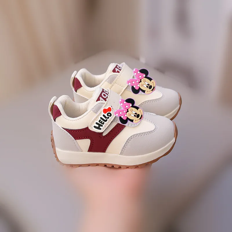 

Mickey Mouse Children Sports Shoes Disney Spring Autumn New Girl Soft Sole Casual Shoes Dad running Shoes Boy Baby first walkers