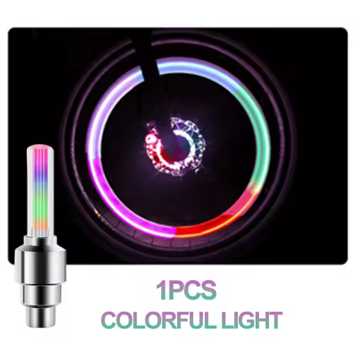 LED Bicycle Valve Light, Neon Bicycle Spoke Light, Bicycle Tire Valve Light, Night Riding Warning Light Bicycle Accessories - Image 7