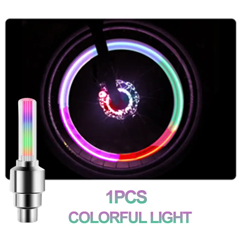 LED Bicycle Valve Light, Neon Bicycle Spoke Light, Bicycle Tire Valve Light, Night Riding Warning Light Bicycle Accessories - Image 7