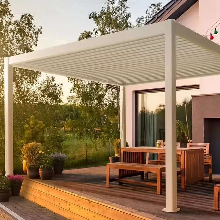 

izable: Автоматическая алюминиевая беседка Airfun для садовых украшений, легко собранная жалюзированная рамка с порошковым покрытием