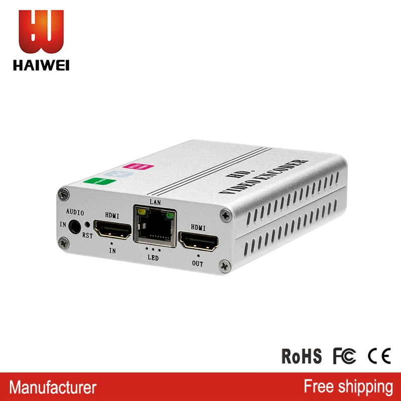 K1S-N WebRTC H.264/H.265 HEVC POE 4K 30fps UHD Hdmi In/Out Video Streaming Encoder Ip Encoder with Record to TF Card