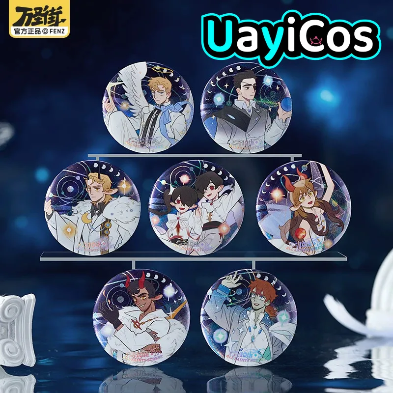 In Stock Original All Saints Street 10th Anniversary Cartoon Tinplate Badge Brooch Pins Ornaments Doll Anime Game Toy Gifts Cos