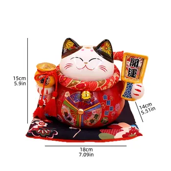Japonská keramická kočka štěstí, prasátko, dárek k otevření obchodu s štěstím a prosperitou, dekorace na stůl pro domácnost. 8 nejlepší prodej velké keramické prasátko - №1