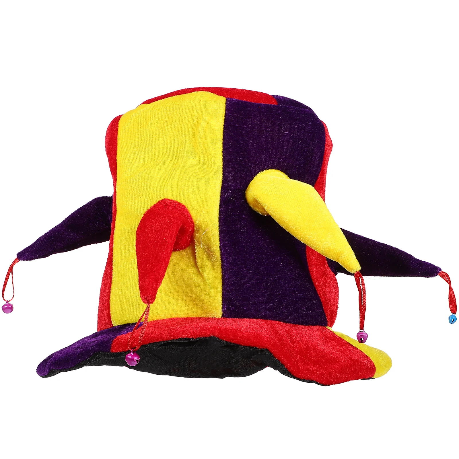 성인 남성 여성을위한 멀티 스파이크 벨 광대 모자 카니발 할로윈 파티 코스프레 의상 액세서리 서커스 장식