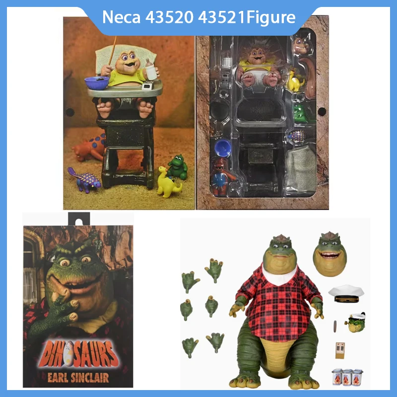 

IN STOCK Neca 43520 43521 Dinosaurs Action Figure Ultimate Earl Sinclair Baby Sinclair Action Figures Model Toys Christmas Gift