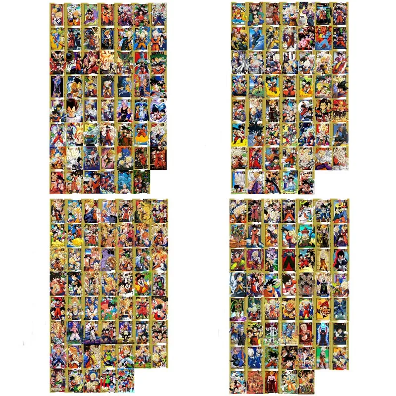 217Pcs/set Anime Dragon Ball Z Character Collection Super Saiyan Goku Gohan Majin Buu Card Toy Classic Game Gift Collection Card