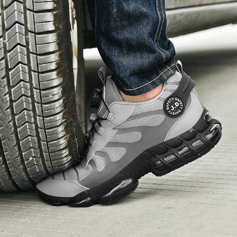 2025 أحذية أمان بإبزيم دوار للرجال أحذية عمل مضادة للصدمات ومضادة للاختراق أحذية رياضية للرجال أحذية أمان احترافية