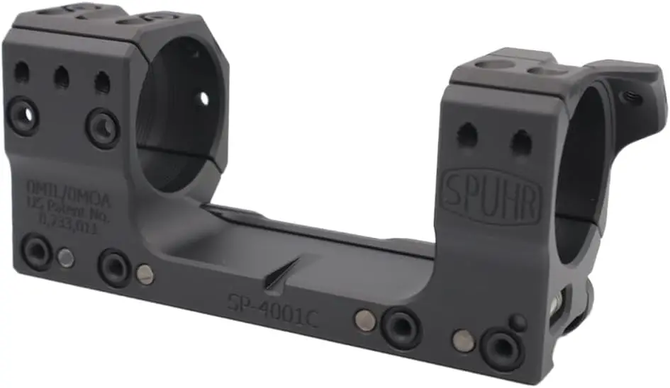 34mm Picatinny Rifle Scope Mount, 1.18 in, 0 MOA, Black, SP-4001C