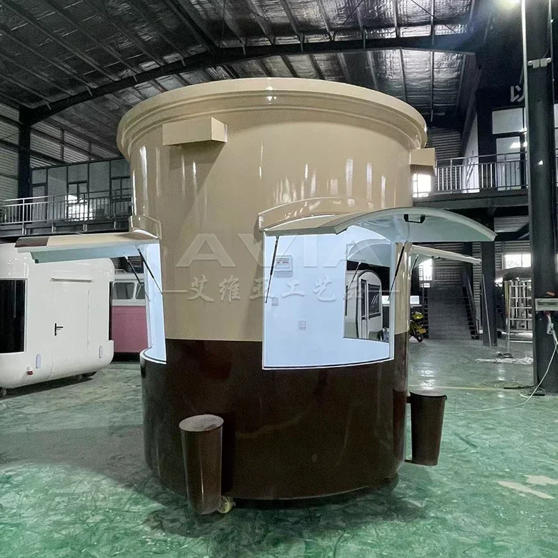 Multifunctional milk tea cup dining car Mobile commercial milk tea ice cream coffee Commercial street Food street Sales truck