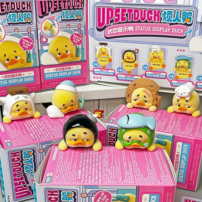 Upsetduck Status Display Duck Series Blind Box Upsetduck Hippers Surprise Bag Cute Duck Action Figure Mystery Box Figurine Toys
