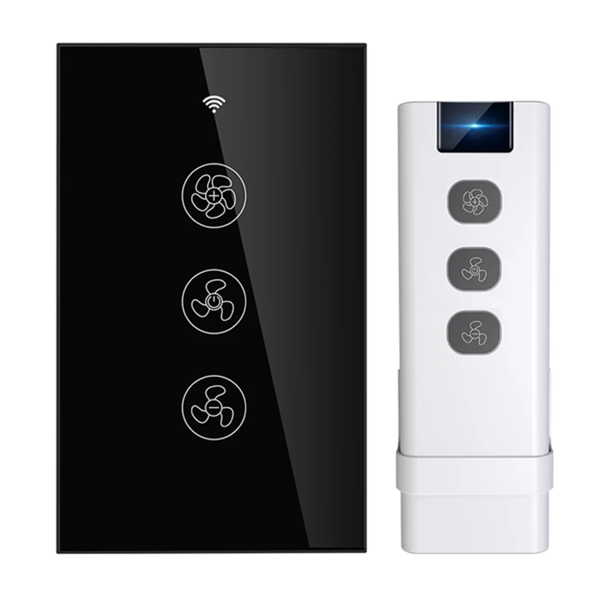 Interruptor inteligente para ventilador de techo, dispositivo con WiFi, Control remoto inalámbrico por aplicación Smart Life/Tuya, velocidad continua, versión estadounidense B