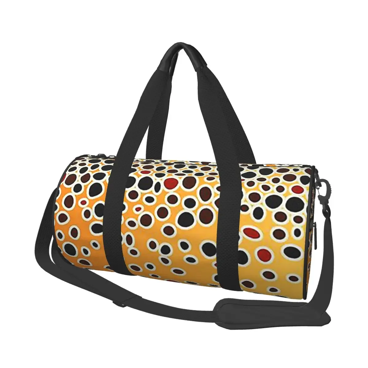 Brown Trout Skin Large Duffle Gym Bag Multi-Functional Duffle Travel Bags Handbags Fitness bag