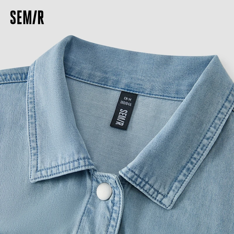 Semir abiti donna 2024 estate floreale Denim abito a due pezzi Design floreale Top in Denim e gonna abito Vintage femminile