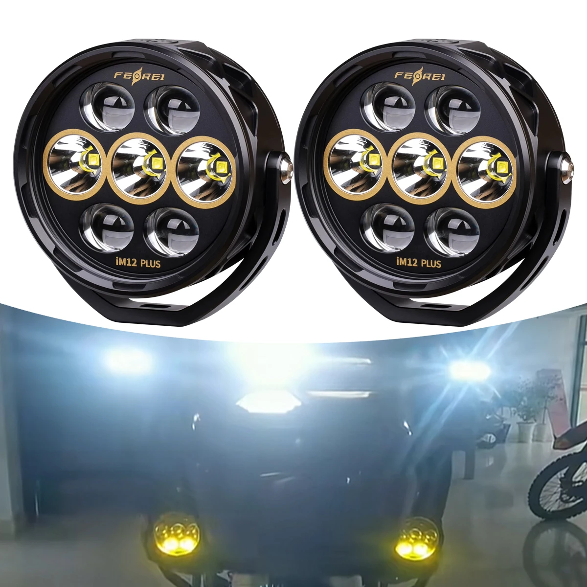 

STLF Ferei Высококачественные светодиодные вспомогательные фонари для вождения для GS1250, водонепроницаемые режимы точечного/туманного/прожектора мотоцикла