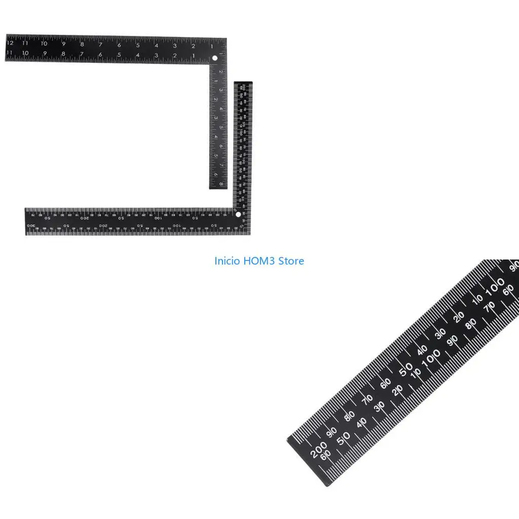 A5YD Carpenter Square Framing Square 8 inch x 12 inch L Square Ruler Framing Ruler Carpenter Square L Ruler Ruler