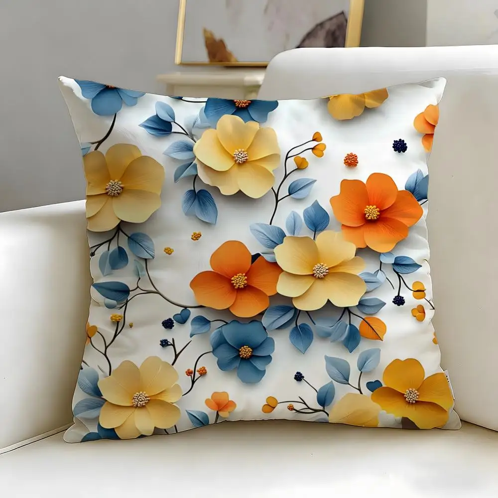 Mosaic Pattern Cushion Cover Soft & Easy-Wash Pillow Case – Versatile for Couch, Bed, Travel and Office