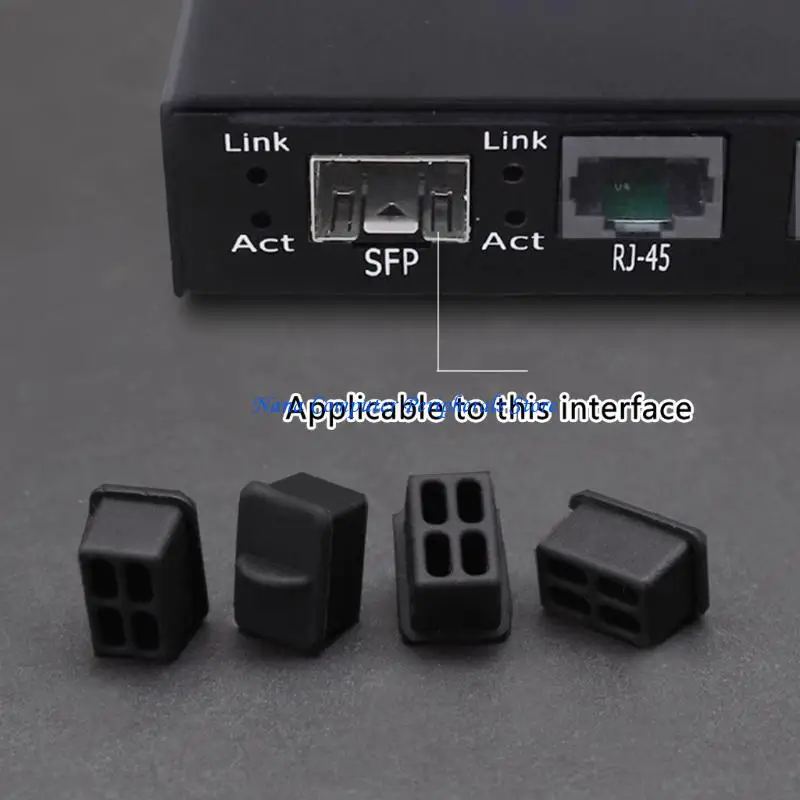 F68C 10PCS SFP 보호 커버 SFP 섬유 모듈 커버 성능을 유지하고 손상을 방지하기위한 커버