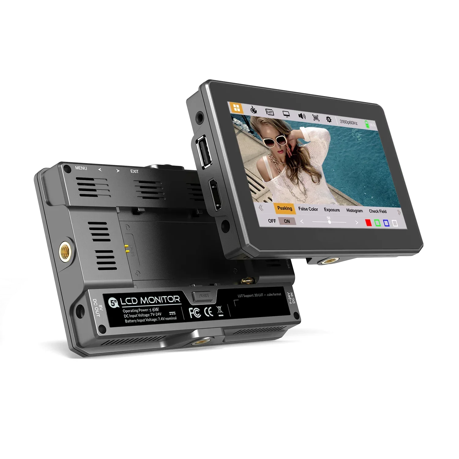 Best Portable Mini 5 Inch 1080P Touch Screen HD-MI 3D-LUT Camera Top Monitor T5