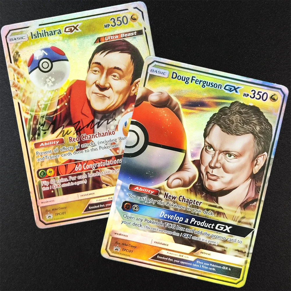 

Самодельная рекламная карта PTCG Doug Ferguson-GX Ishihara-GX, коллекция хобби, игрушка-флеш-карта