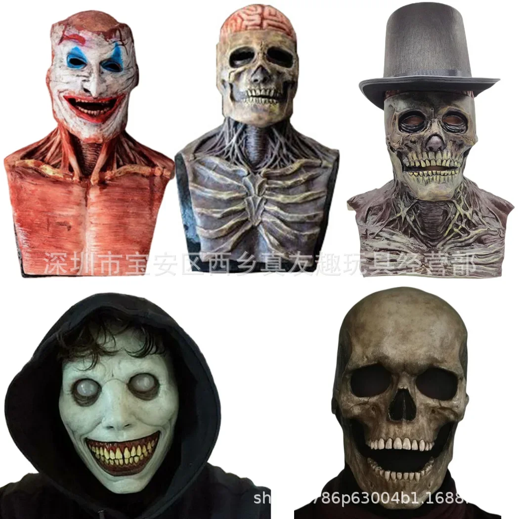 Practical Classic Scary Costumes Mask Movable Skull Mask Halloween Dinosaur Skull Movable Mask Cosplay Accessories