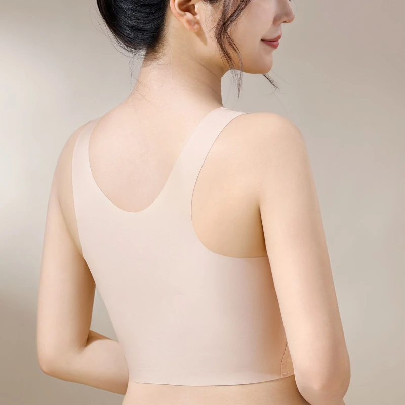 S-5XL Unsichtbar, verhindert Exposition, breite Weste, nahtlos, große Größe, dünne Unterbekleidung, große Brust, erscheint klein, kabelloser Atemkomfort