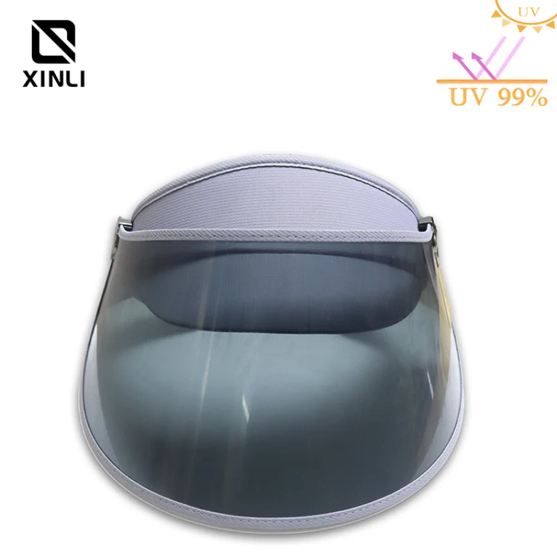

Outdoor Unisex Travel Medium-length Grey UV Sunscreen High-quality Material PVC Sun Hat