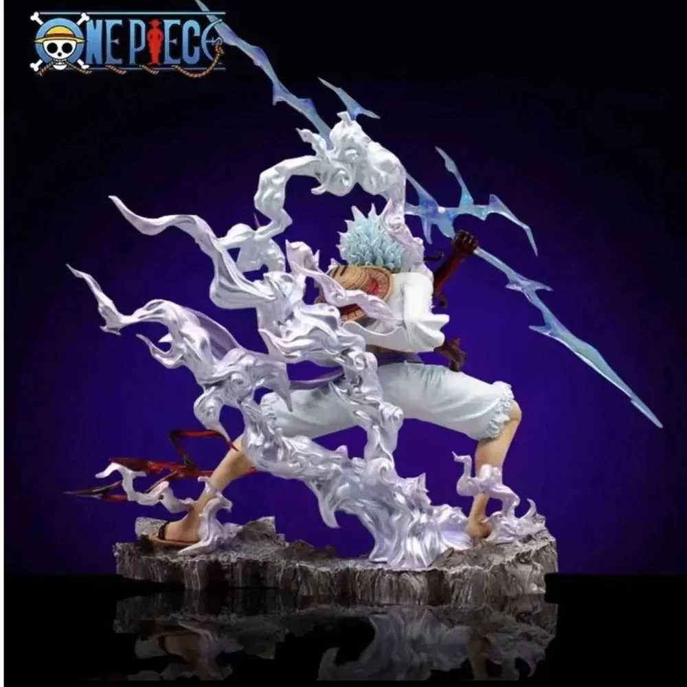 28cm One Piece Anime Figure Sun God Nika Luffy Gear 5 Version Statue Action Figure Model Doll Decoration Collection Toys Gifts