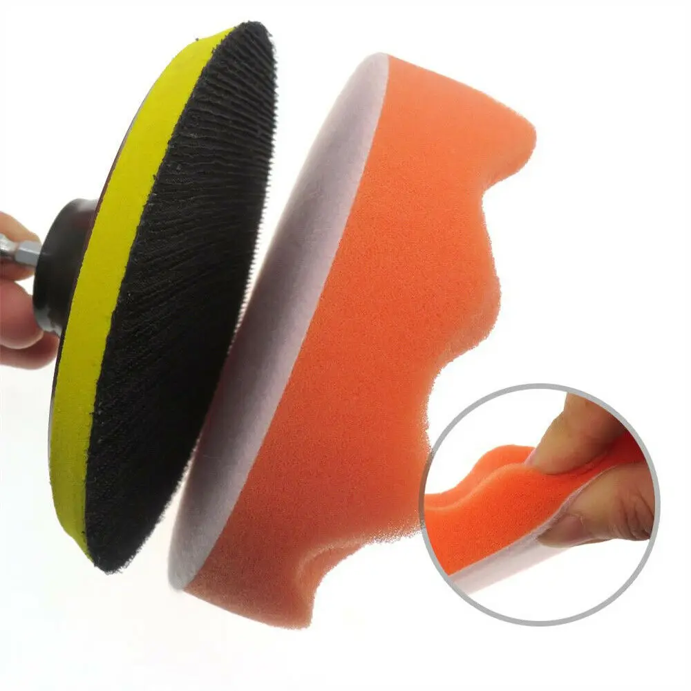 125mm Car Polisher Clean Polishing Pads for Drill Sponge Buffer Waxing Buffing Abrasive Disc Sandpaper Buffing Pads