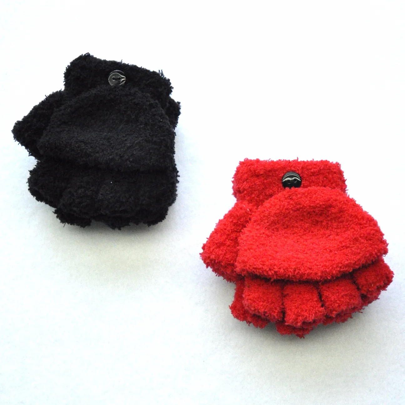 Gants en Peluche Épais et Chauds pour Enfant de 5 à 11 Ans, Mitaines d\'Hiver pour Élèves et Étudiants