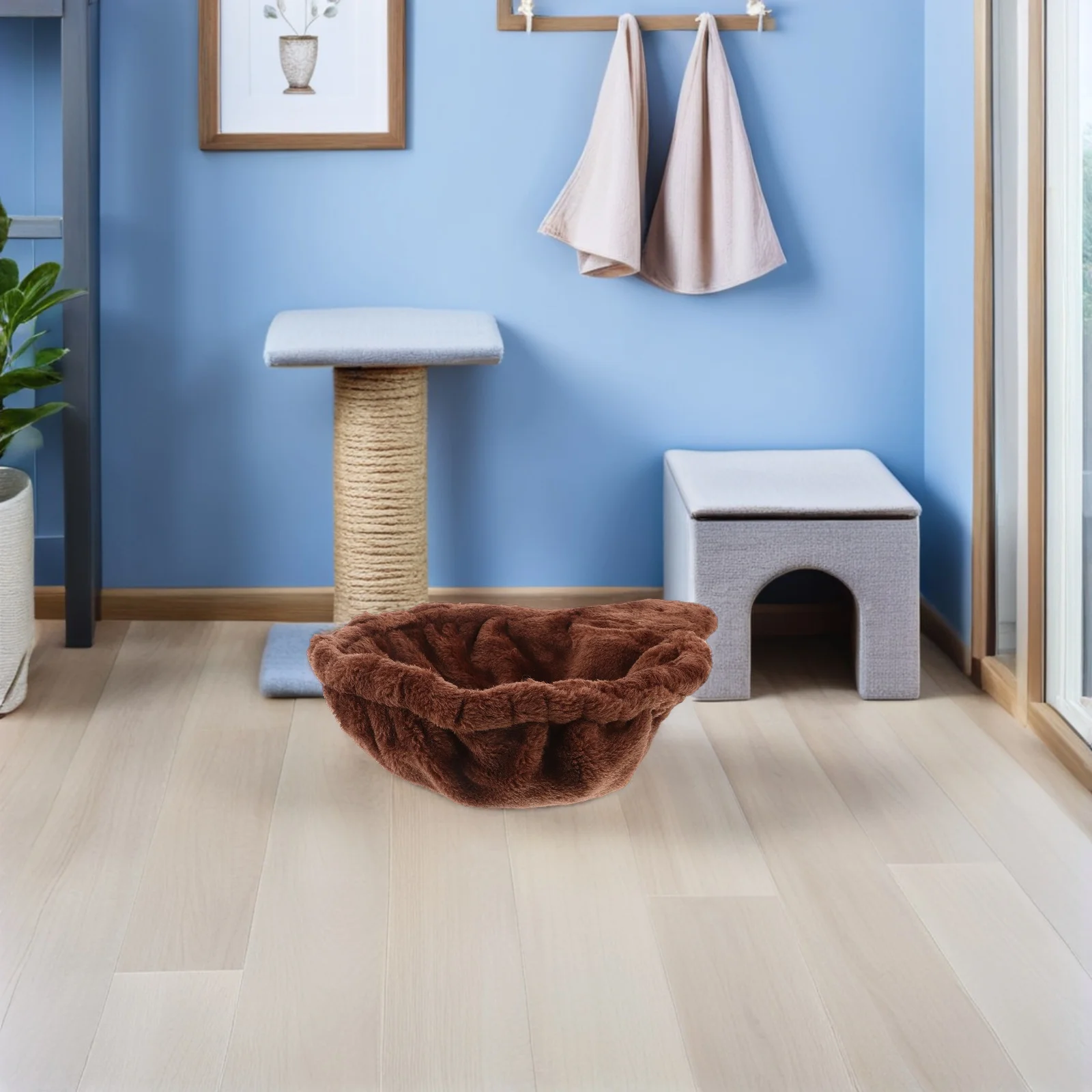 Perch Hammock Bed Large Round Hanging Basket For Cat Tree Wall Window Universal Diy Pet Climbing Lounge - Replacement Platform