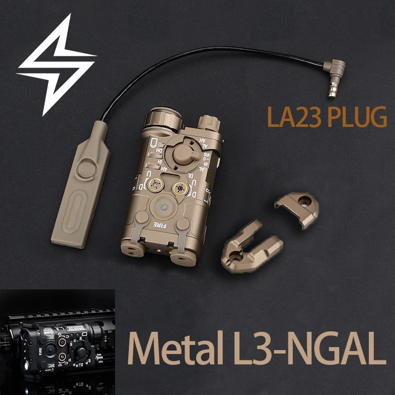 WADSN Metal Tactical L3-NGAL Laser infrared Sight LED Strobe Optical Light LA23 Plug Tailswitch Dual Function NGAL indicator