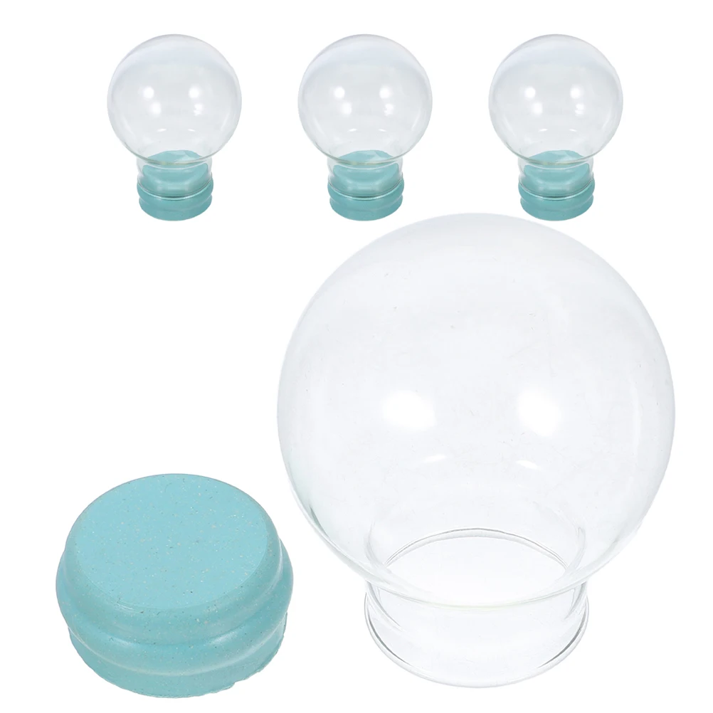 

4Pcs 55Mm Transparent Snow Globe Glass Dome Empty DIY Craft Jar for Christmas Decoration Unique Holiday Gift Idea