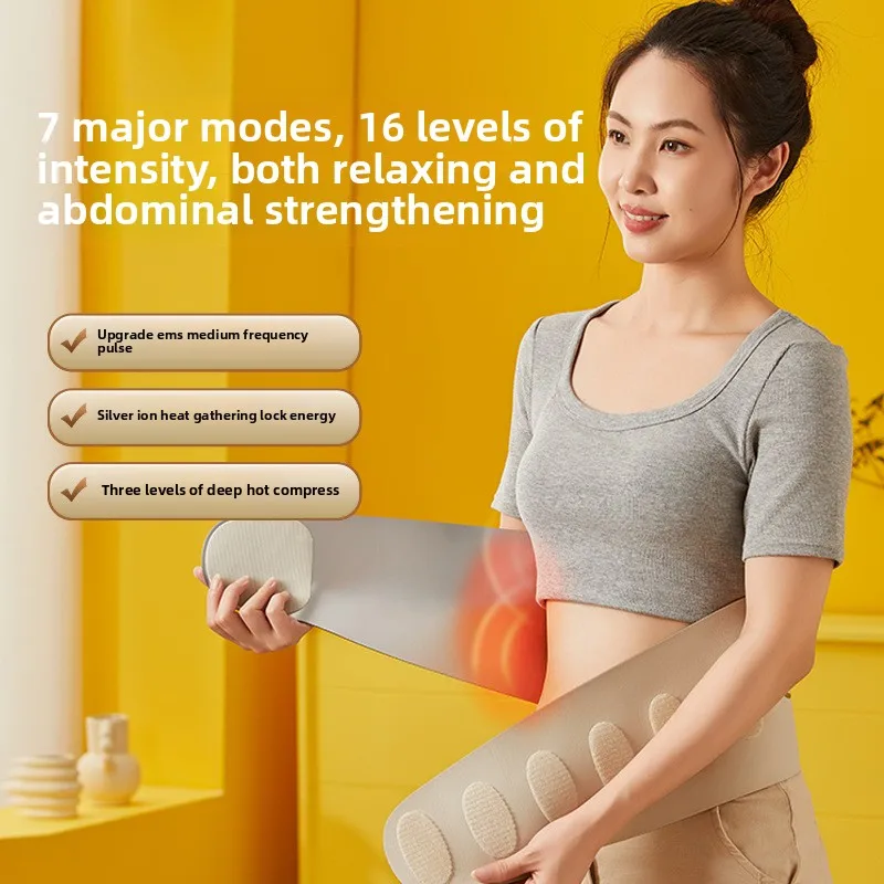 Custom EMS Pulse Massage Waist Belt Hot Compress Home Sweat Massager with Heating Feature Special for Fat Burning and Slimming