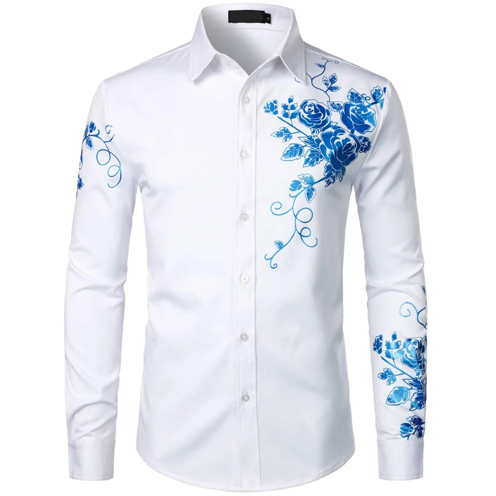 Men's Long Sleeve Shirts Casual Shirts Elegant Fashion Men's Clothes 2024 Men's Trendy Clothes Oversized Printed Long Sleeves