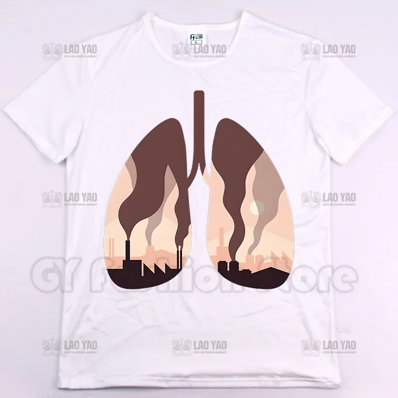 Waste Gas Pollution Graphic T Shirts Stop  Environmental Protection Oversized  Shirt Harajuku