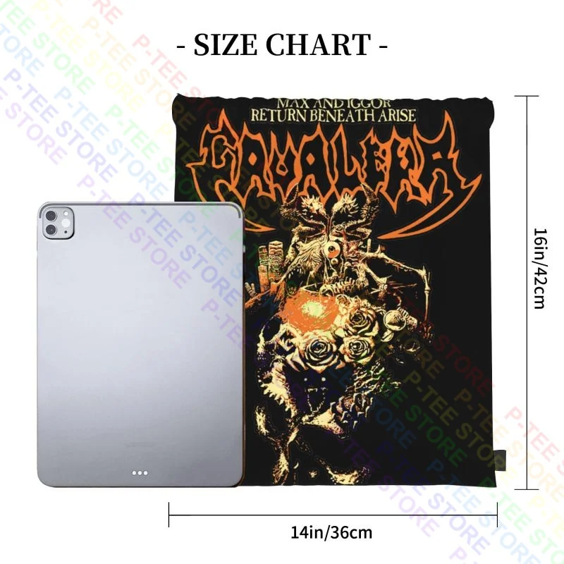 Cavalera Return Beneath Arise,Tour 2018 Drawstring Bags Gym Bag Print Foldable Gymnast Bag Clothes Backpacks