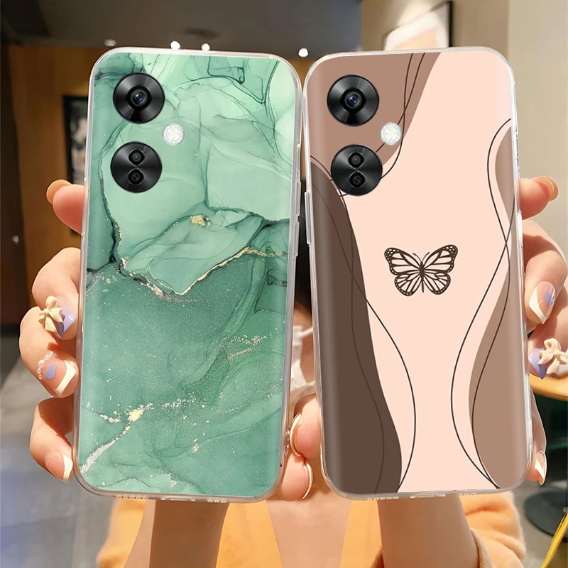 Para Oneplus Nord CE 3 Lite funda bonita de dibujos animados pintado funda de teléfono de silicona suave para Oneplus Nord CE3 CE 3 Lite N30 contraportada Etui