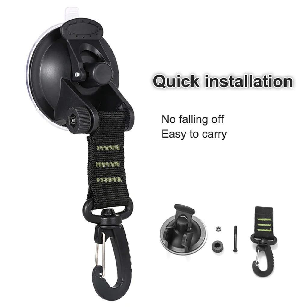 Tent Suction Cup Securing Hook Portable Fishing Tie Down Traps Green