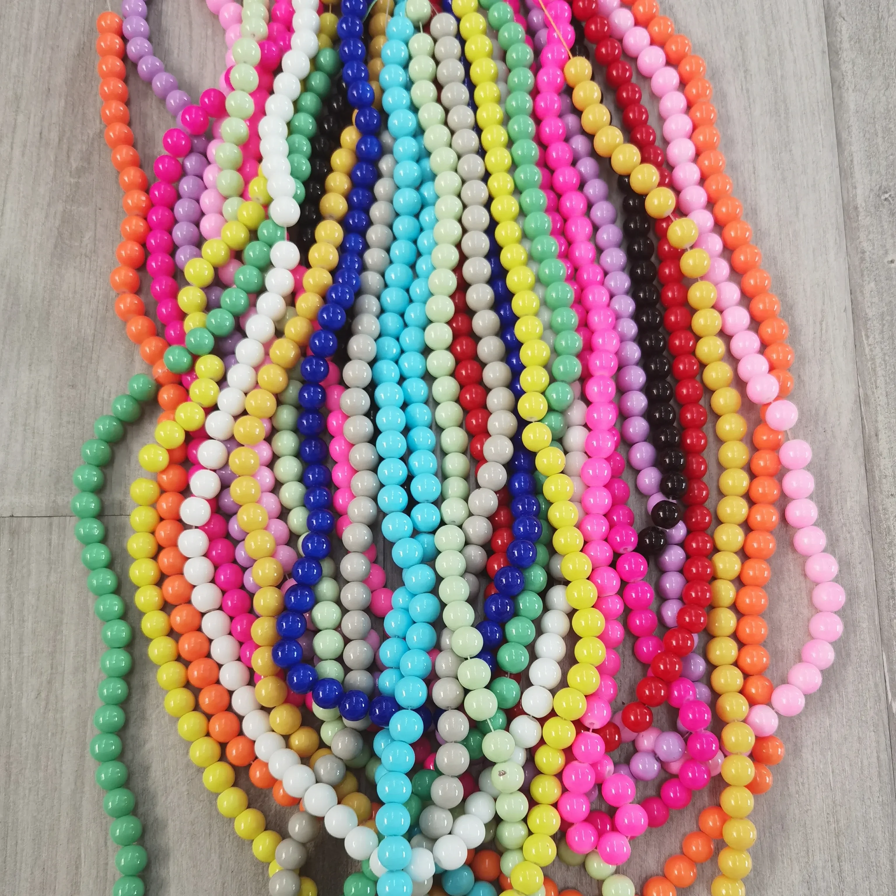 

30 Strand Mixed Glass Beads 40pcs each strand in 10mm for women diy jewelry M14