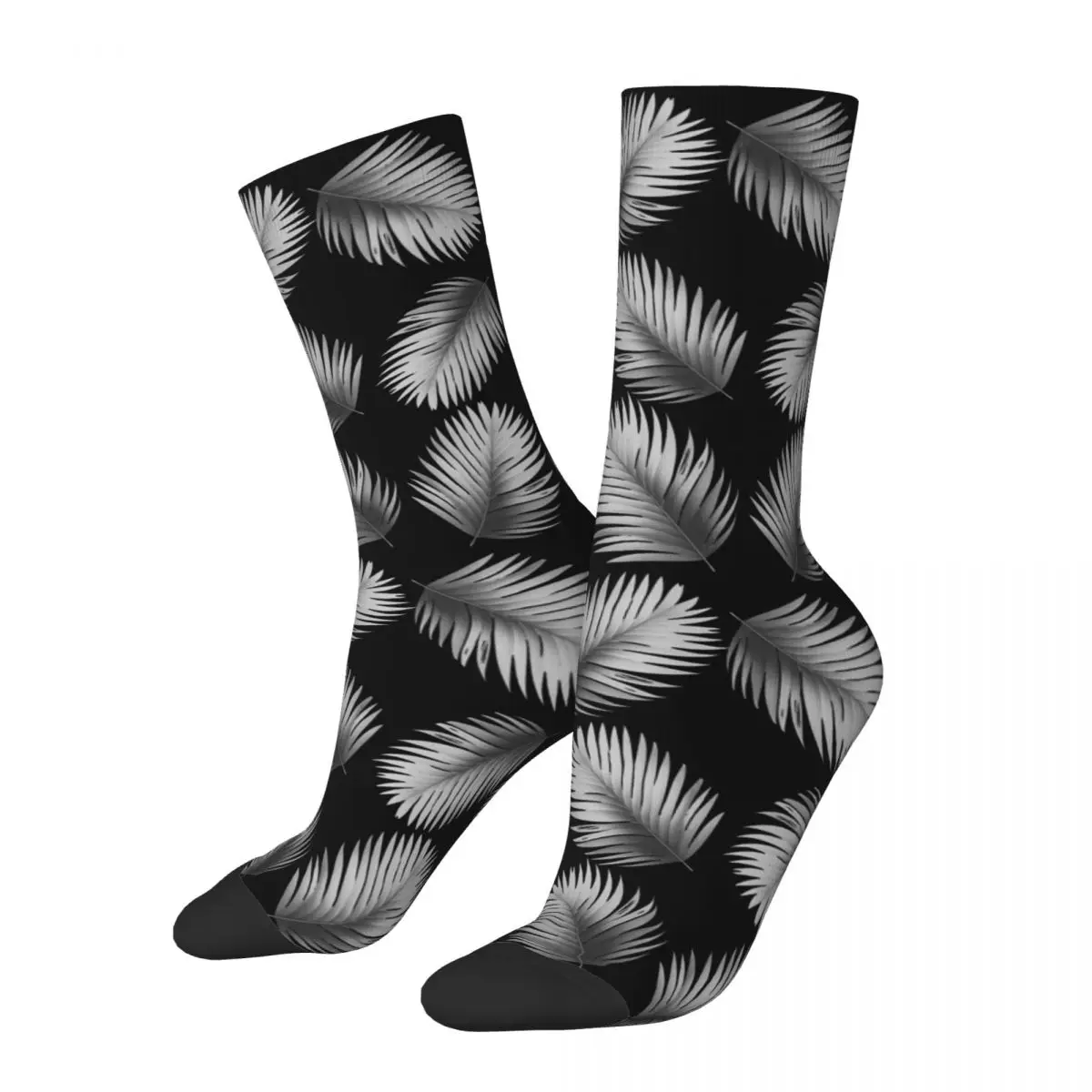 Classic Vintage Tropical Palm Leaf Seamless Pattern Socks Harajuku Stockings All Season Long Socks for Unisex Birthday Present